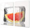 ORIGINALE tagliere in VETRO temperato – Copri-piano cottura a induzione –Tagliere pezzo UNICO (60x52 cm) o DUE pezzi (30x52 cm ognuno); D07 Frutta e Verdura: Pompelmo 2
