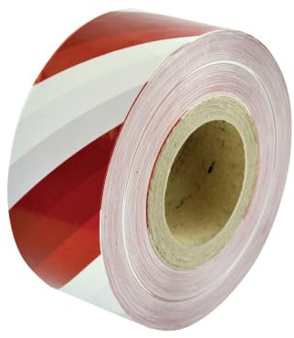Heavy-Duty Barrier Tape Red & White 70mm x 250m
