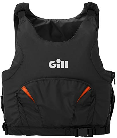 Gill Junior Pro Racer Seitlicher Reißverschluss 50N Kajak Beiboot Segeln Schwimmhilfe für Wassersport - Schwarz Orange - Unisex