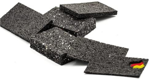 48x Terrassenpads [8mm] 60x90 mm in unterschiedlichen Stärken aus Gummigranulat - verwendbar als Poolunterlage, Bautenschutzmatte - Gummimatte Pads als Unterlegplatten (Gummiunterlage)