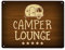 Metallschild XL mit Camper-Lounge Motiv und Spruch: Camper-Lounge