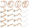 AceFun Nose Rings Coloured Nose Hoops 24PCS 20G 316L Surgical Stainless Steel Body Jewelry Piercing Nose Ring Studs Rose Gold