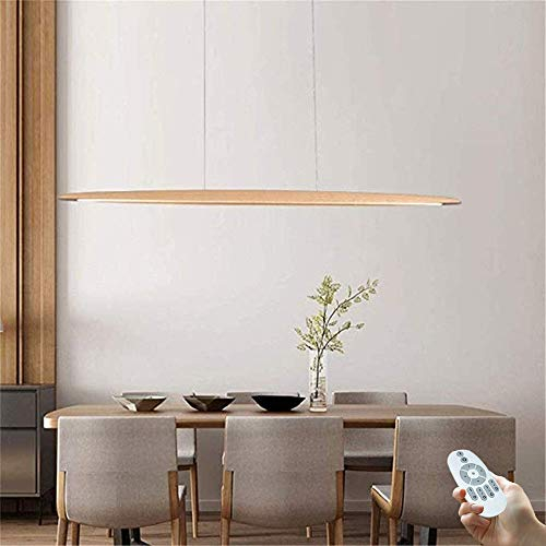COCOL LED Moderne Hängelampe Esstisch Beleuchtung Pendellampe Dimmbar Mit Fernbedienung Hängeleuchte Acryl 36W Deckenlampe Halle Wohnzimmer Schlafzimmer Kronleuchter L130cm Energiesparlampe,B