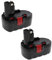 EXTENSILO 2X Batteries Compatible avec Bosch PSB 18 VE 2, PSR 18 VE-2 Outil électrique (3300 mAh, NiMH, 18 V)