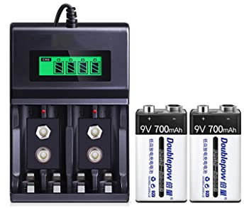 Juego de baterías Recargables de Litio de 9v Multifuncional No.5 No.7 Cargador Universal