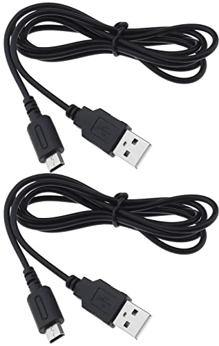 YINETTECH 2 Stück USB Ladekabel Ersatzkabel Kompatibel mit Nintendo DS Lite/NDSL USB Daten Stromkabel 1,2m Schwarz