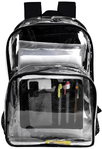 AUMTISC Transparent Rucksack Durchsichtig Rucksack Klarer Wasserdichter wasserdicht durchsichtige tauch-transparent Schulrucksack klarer Tasche für Schule, College, Sport, Arbeit, Reisen