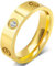 AmorArtSky Love Ring 18k Gold Silver Rings ：Friendship Ring With Screw Design Inlay Cubic Zirconia Stainless Steel Wedding Promise Bands Jewelry Mother's Day Birthday Gifts for Women, Size 6-10, 6 7 8