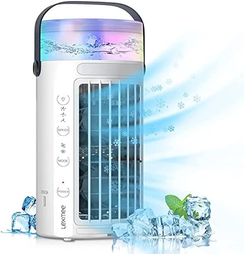Alacritua Neveras PequeñAs Portatiles, Recargable Aire Acondicionado Sin Tubo Exterior, Dispositivo De Enfriamiento Personal Mini Ventilador, para La Oficina De Viajes Familiares