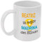 Deliex delicias de Extremadura. Taza personalizable con nombre. La mejor madrina del mundo. Capacidad de 350 ml. Madrina de bautizos, comuniones, bodas etc. (madrina trofeo)