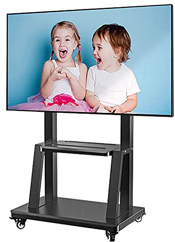 GGZONE Mobile TV Stand On Wheels For 32-60 Inch Flat Screens TV, Rolling TV Cart With Storage For Hotel/Airport/Hospital, Heavy Duty Freestanding TV Display Trolley Stand beautiful scenery