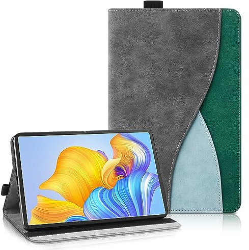 AsWant Coque pour Honor Pad 8 12 Pouces 2022, Cuir PU avec Fonction Support/Portefeuille Modèles Coque Tablette Honor Pad 8 Tablette (Gris Foncé)