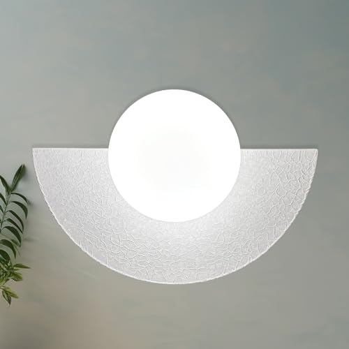 bamyum Wandleuchte Innen Vintage Metall, Sandal, Wandlampe Glas G9, Schlafzimmer, Deko Wohnzimmer Küchenlampe Modern Glob Wanddeko Retro