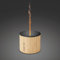 Stadler Form Aroma Diffuser Nora avec habillage en bambou et couvercle en aluminium, pour l'intérieur et l'extérieur, diffuse des huiles essentielles, effet de flammes, sans fil jusqu'à 7 h