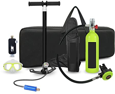 Mini-Tauchflasche, Tauchausrüstung, kompletter Satz tragbarer Unterwasser-Schwimm-Atemschutzmasken, Notfall-Ersatzpumpenausrüstung für die Unterwassererkundung, Notfallrettung (Far