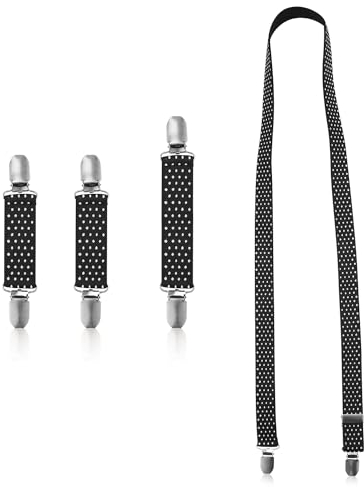 PEUTIER 4stk Fäustlinge Clips und Hut-Clip, Elastischer Edelstahl Winter Handschuh Clips Handschuh-Befestigungsclips Fäustling-Halter-Schnur-Befestigungsgurte für Kinder Erwachsene (Schwarz)