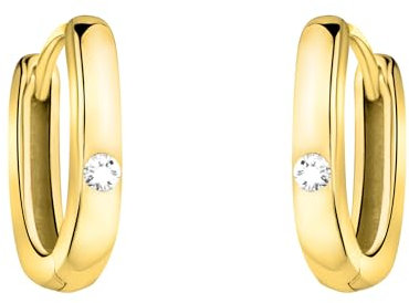 SOFIA MILANI - Damen Ohrringe 925 Silber - vergoldet/golden & mit Zirkonia Steinen - Creolen - E2325