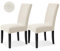 Dubest Stuhlhussen 2er Set Stuhlbezug Stretch Hussen für Schwingstühle Esszimmerstühle Stühle Schutz Stuhlbezüge Deko Bi-Elastic Bezug für Hotel Hochzeit Küche Restaurant Party(Beige)