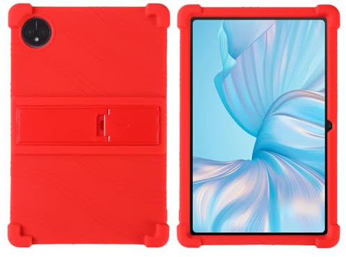 YIFENGXING Funda para Blackview Tab 80 Tableta 10.1 Pulgadas Una Sola Pieza Suave Silicona Fundas con Soporte Caída Protección Ultradelgada Shell (Rojo)