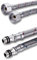 Haiba Pack of 2 Kitchen/Basin Monobloc Mixer Tap Connectors Flexi Pipes Tails British Standard Pipe M10 x1/2 Fitting 700mm Long (Silver Pipes)