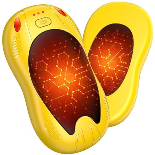 FANDLISS 10000mAh Rechargeable Hand Warmers 2 pack, Electric Magnetic Handwarmers Portable Pocket-Sized Heater, 3 Levels Heat Great for Raynauds, Hunting, Golf, Camping, Women Mens Tech Gifts, Orange