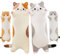 AMOZO Katzen Kuscheltiere süße Lange Katzen Plüschtiere, Niedliche Weiche Katze Stofftiere Plüsch Kissen Spielzeug für Mädchen und Kinder (Orange, 50cm)