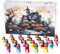 Wedhapy Halloween Adventskalender 2024 für Kinder Halloween Countdown Kalender 2024 mit 24 Tagen Spaß und gruseligen kleinen Statuen Adventskalender Countdown bis Halloween