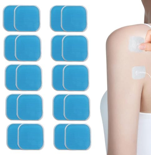 20 Stück Gelpad Kompatibel Mit Beurer Em 59,Gelpad,Gel pads,Hochwertiges Material,Einfach zu Verwenden,Wiederverwendbar,Passend für Beurer Em 59-Geräte 4.5 X 4.5 Cm