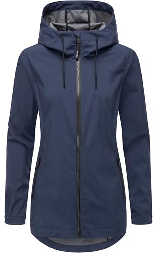 Ragwear Damen Übergangsmantel Zuzka Sport wasserdicht & atmungsaktiv | Länge: po-bedeckend | Wärmegrad 1 von 3 – ohne Wattierung | 11.000 mm Wassersäule, 3.000 g/m²/24h atmungsaktiv