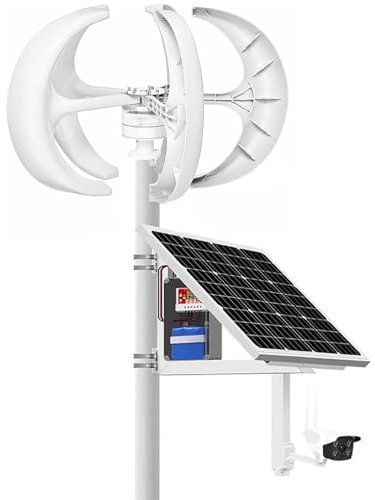 lwjunmm Kit de energía de generador de turbina eólica de 2000W,12V/24V con Controlador de Carga Solar de Viento híbrido,para de energía eólica Solar Marina/hogar/híbrido,12v