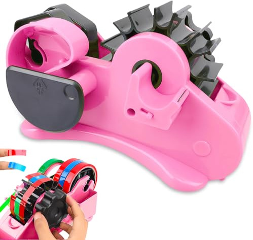 Dispenser di nastro termico con tagli multipli di rotoli, dispenser di nastro termico per trasferimento termico, dispenser di nastro adesivo per incollare vinile su nastro adesivo, rosa rosso