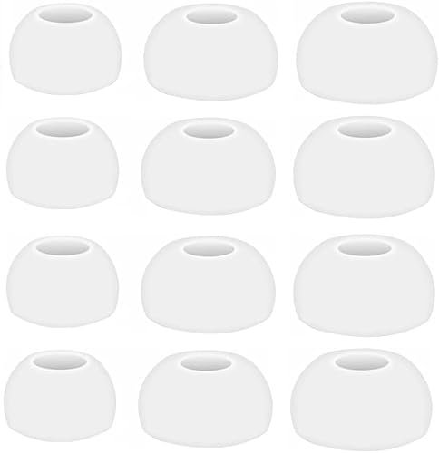 Replacement Earbuds Tips Silicone Ear Tips Compatible with Bose New QuietComfort Earbuds, Earphones Eartips Earpads Ear Caps S/M/L 3 Size 6 Pairs,White 803w