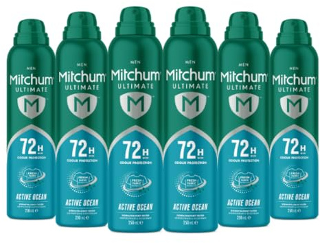 Mitchum Men Ultimate 72H Aerosol Active Ocean, pack of 6