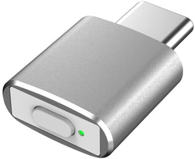 Kdouehg USB C Mouse Jiggler Undetectable Automatic Type C Mouse Mover 3 Jiggle Modes Driver-Free for Keeps Computer Awake Silver