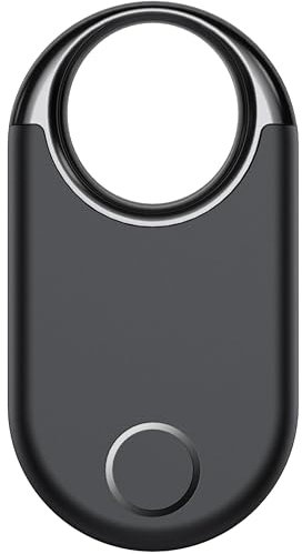 Air Tracker Tag, Bluetooth Tracker Item Finder Work with Apple Find My (iOS Only), Smart tag for Luggage/Key/Suitcases/Backpack, Multi-functional tracking, Replaceable Battery, Depp Black/1 Pcs