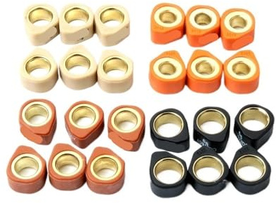 Lot de 6 galets de variateur for scooter (20 x 12 mm, 9 g, 11 g, 13 g, 16 g), compatibles avec les moteurs 4 temps Cygnus R125, GTR125, BWS125, Vino125, XCity125, XMax125, Zuma125(20x12mm 9g)