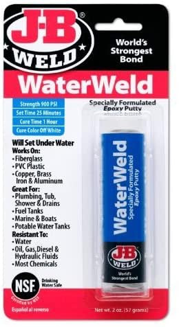Weld WaterWeld Underwater Epoxy Putty 57g Waterproof Repair Putty for Wet, Underwater & Plumbing Fixes Bonds to Metal, PVC, Fibreglass & More