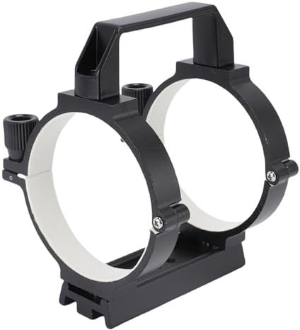 Aluminum Telescope Tube 90mm with Dovetail Plate | 90mm inner for 80-90mm optical tubes, -lined aluminum clamp, integrated 108mm dovetail plate for mount, 1/4 threaded ho
