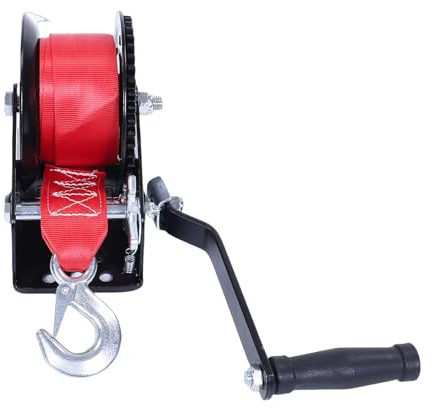 AKLOSIPY Treuil de Remorque de Bateau Treuil à Main Robuste Portable 1600LBS à Commande Manuelle Cliquet 2 Voies