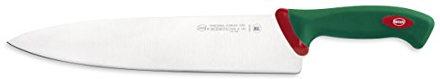 Sanelli Ligne Premana Professional,Couteau Chef Cm.30,Acier Inoxydable,Vert et Rouge,42.5x3.0x7.0 cm