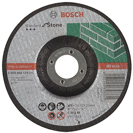 Bosch 1x PRO Stone Longlife Trennscheibe für kleine Winkelschleifer und 22,23‑mm-Bohrung (für Hohlziegel-Blockstein, Marmor, Ø 125 mm, Professional Zubehör Kleiner Winkelschleifer)