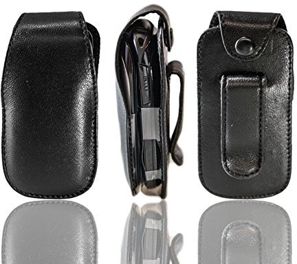 caseroxx Ledertasche mit Gürtelclip für Samsung E1150i in schwarz – robuste Handy-Tasche mit Sichtfenster & Gürtelclip aus Echtleder, ideal für Beruf, Freizeit, Outdoor & sicheren Transport
