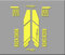 Ecoshirt GK-HZ3R-0Q10 Aufkleber Gabel Rockshox Domain R320 Stickers Aufkleber Decals Autocollants Adesivi, Gelb