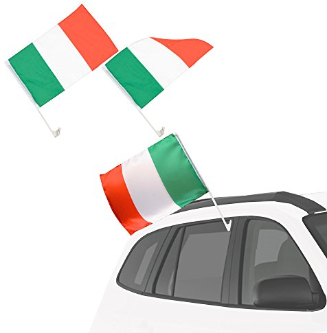 Mianova Fanartikel Autofahne für Fussball WM & EM 2 Stück - Italien