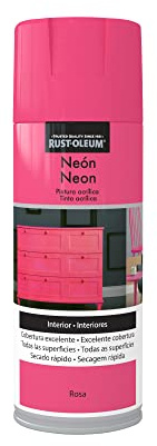 Rust-Oleum Neón pintura acrílica en spray Mate Rosa 400 ml
