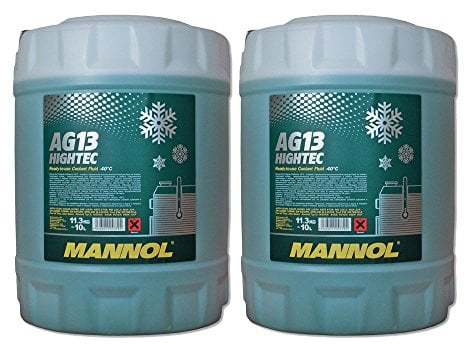 MANNOL 2 x 10L AG13 Antifreeze/Kühlerfrostschutz -40 Grad Ready-Mix Grün