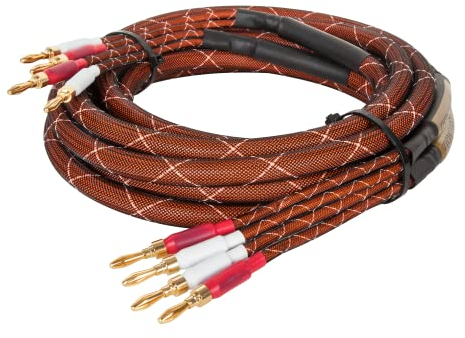Lautsprecherkabel 3.0 Krüger&Matz (Bananenstecker), Schwarz und Rot