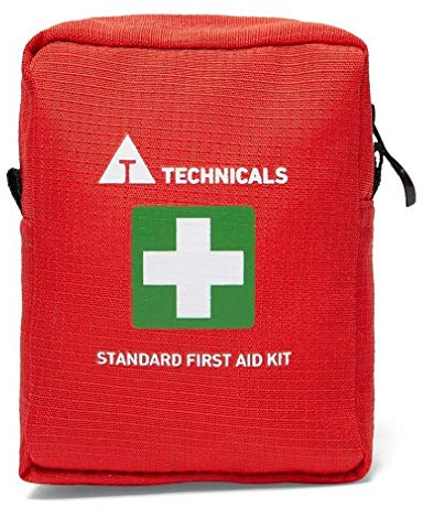 TECHNICALS Standard First Aid Kit Outdoors Camping, Red, One Size