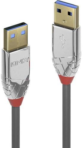 LINDY 36629 5 m USB 3.0 Type A Cable, Cromo Line Anthracite