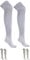 German Wear Trachtenstrümpfe EXTRA LANGE Trachtensocken Zopfmuster Baumwolle overknee Strümpfe - passend zu kurze Lederhosen - 70cm -Weiß - 44-46
